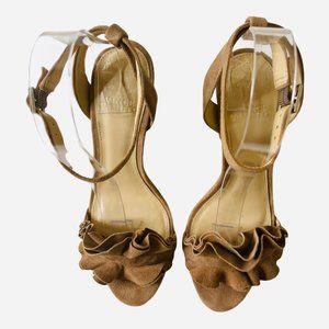 Vince Camuto Vinta Womens Ruffled Block Heel Size7